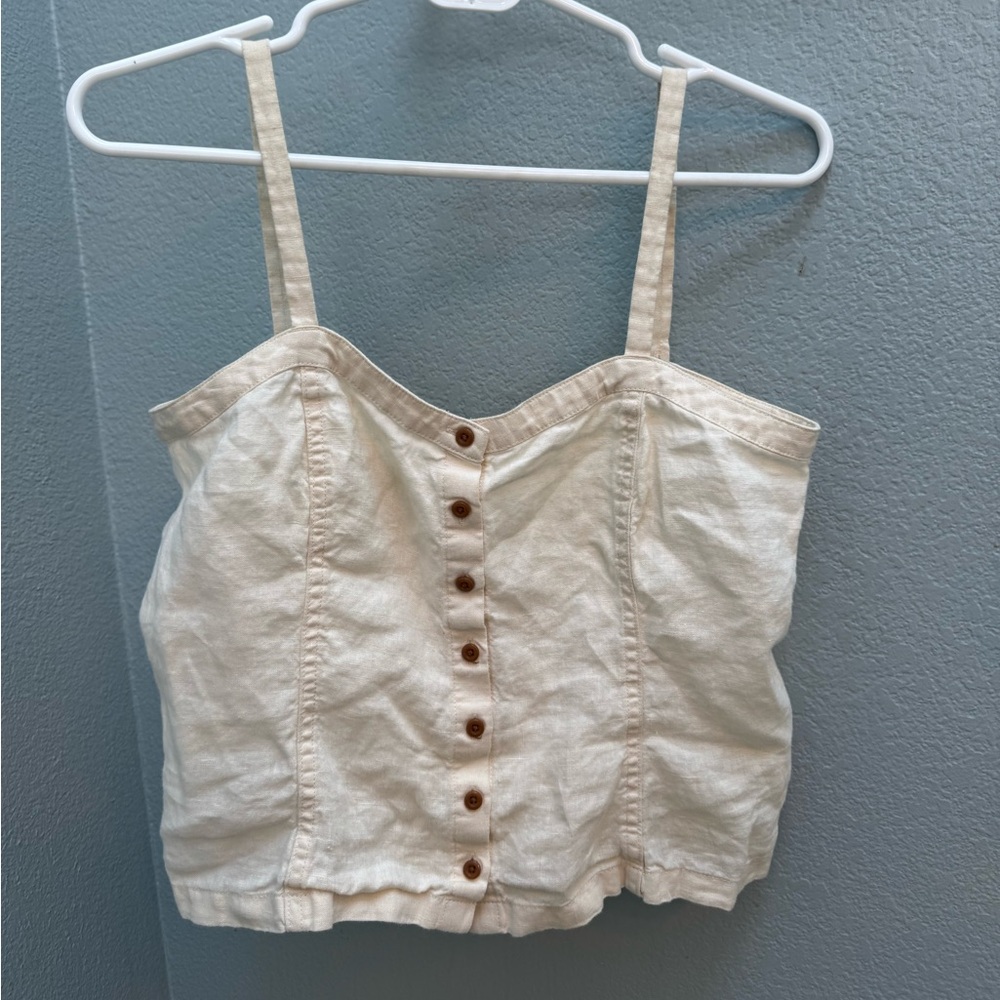 Everlane Off-White Linen Top
